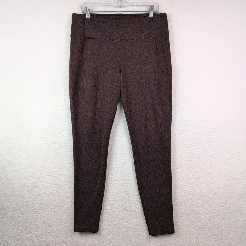 Athleta Delancey Herringbone Tight Women's XL Brown Leggings